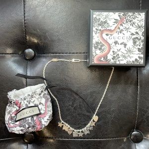 Gucci heart and star charm necklace
